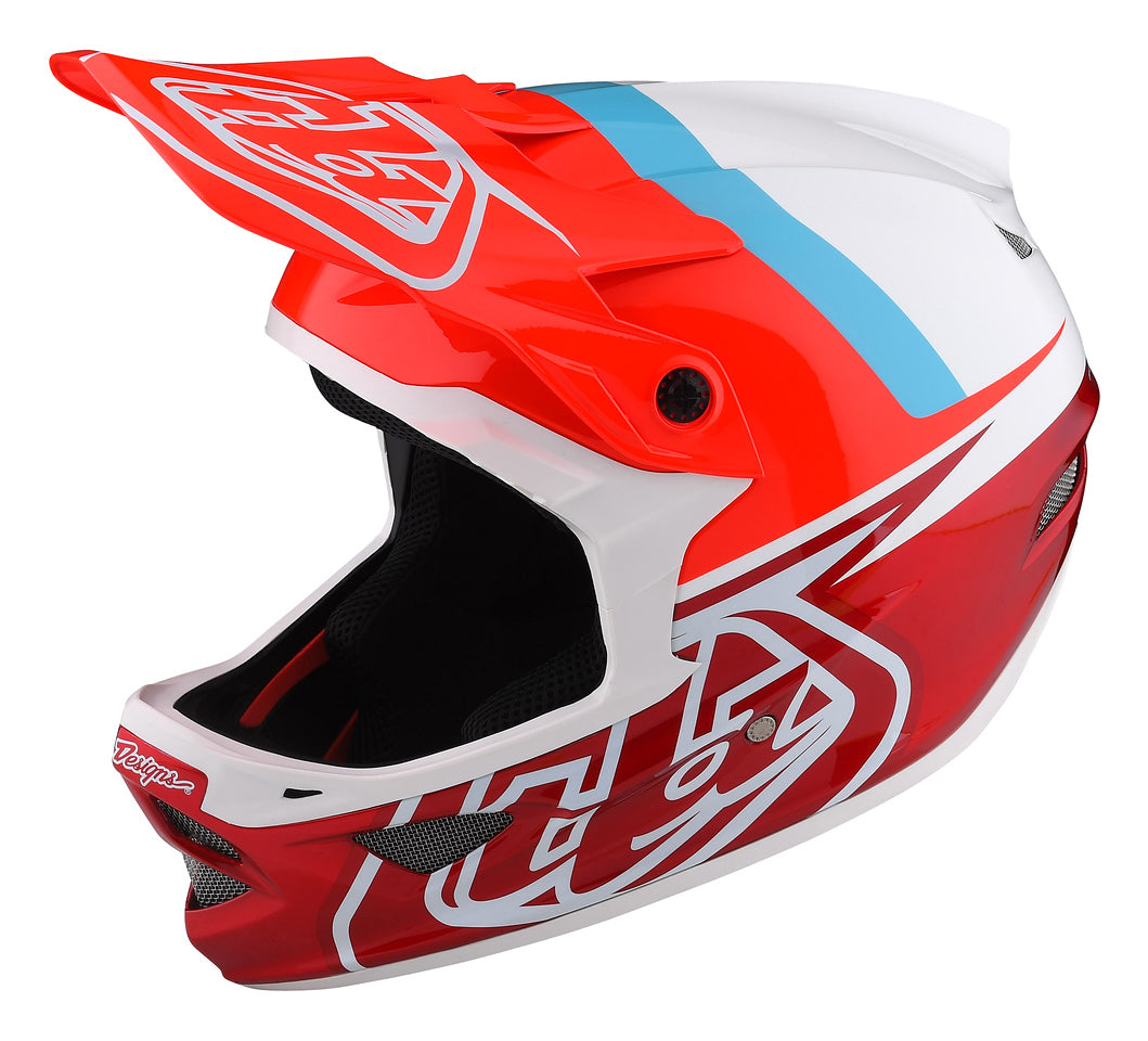 Casco Troy Lee Designs D3 Fiberlite Slant Red